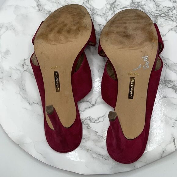 LOUISE ET CIE HOLLOWAY II Magenta Suede Slip On Strappy Pump-8M - Picture 8 of 8